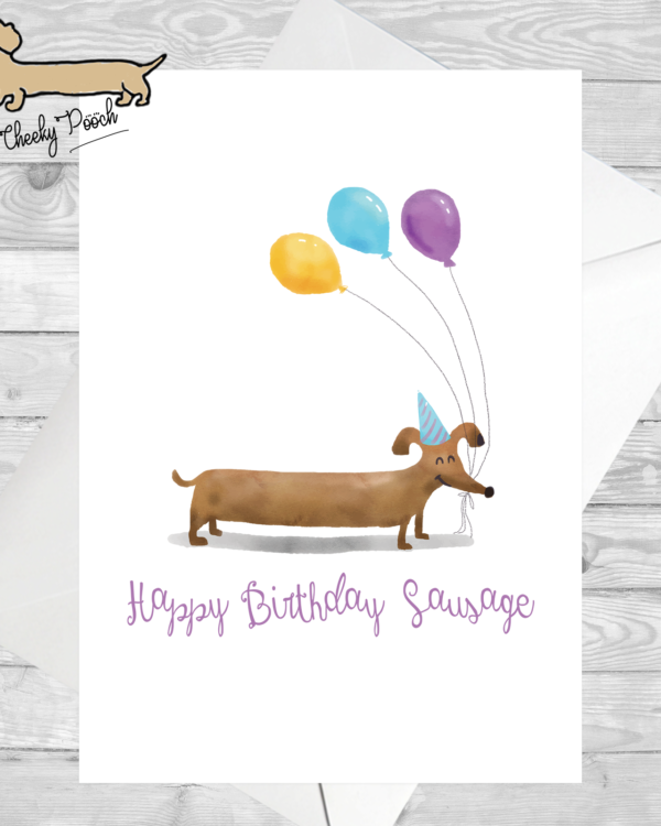 sausage dog card